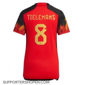 Belgien Youri Tielemans #8 Hemma Matchtröja Dam VM 2022 Kortärmad
